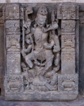 Stone carving from temple near step well