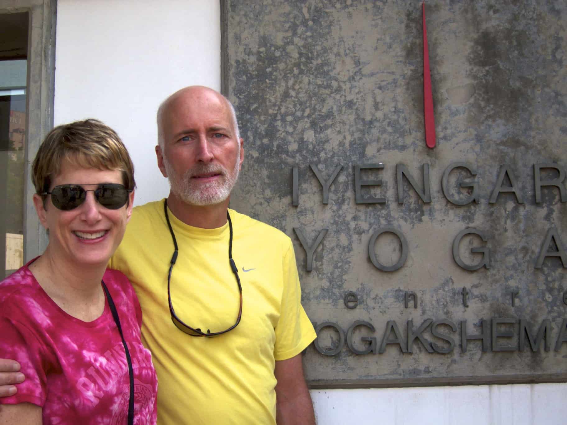 Anne & Rick at the Iyengar Yoga Center, New Delhi